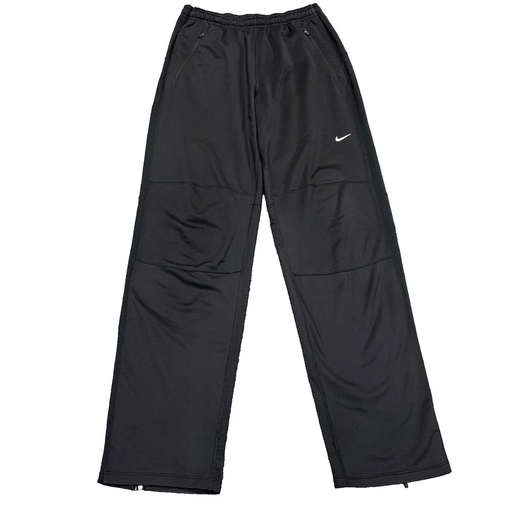 Nike Running club fleece Joggers Mens M Dri-Fit black Ankle Zip Reflective‎